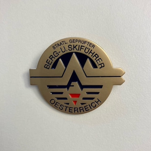 Anstecker mit Pin Berg- und Skiführer Österreich